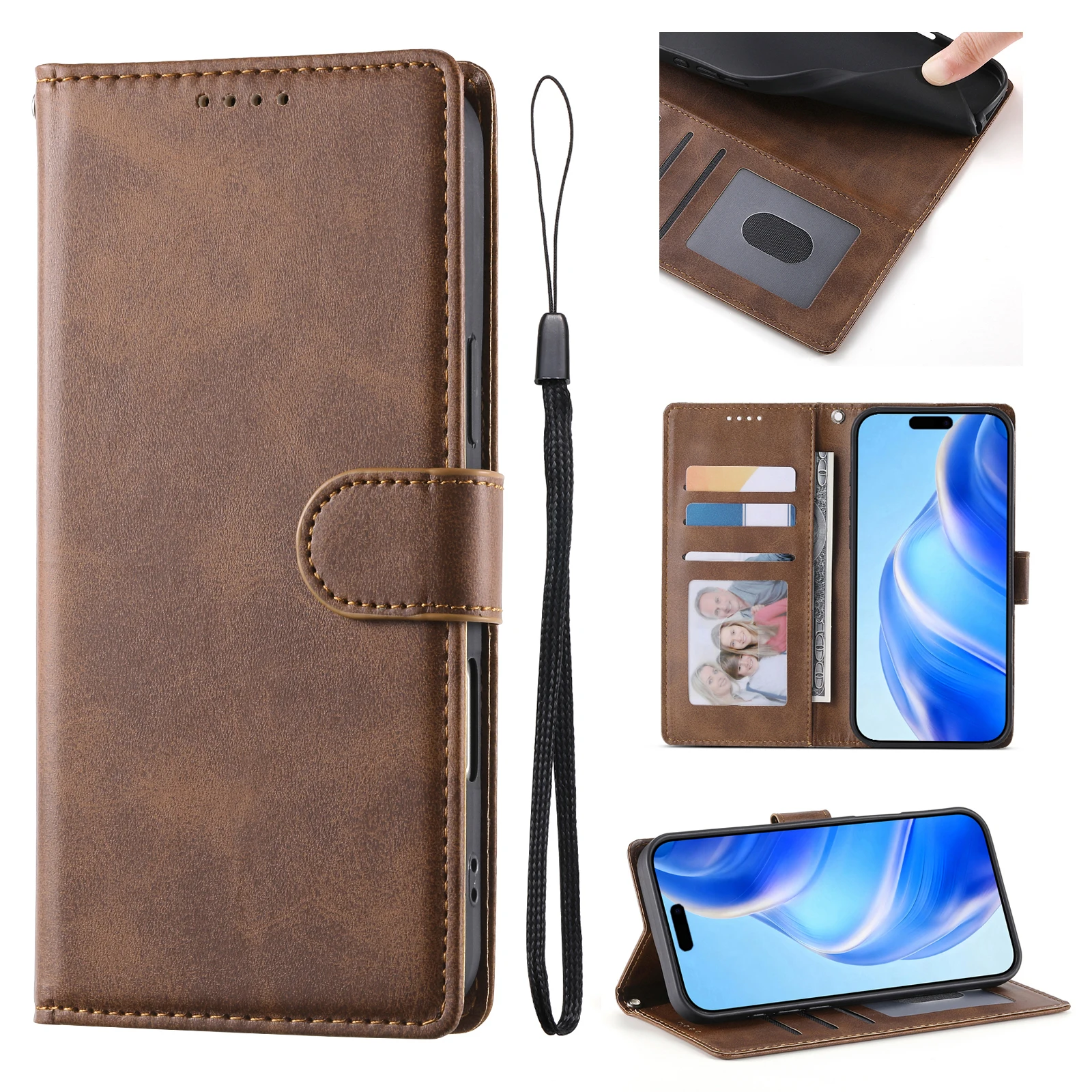 Business Leder-Flip-Case mit Kartenfach 4