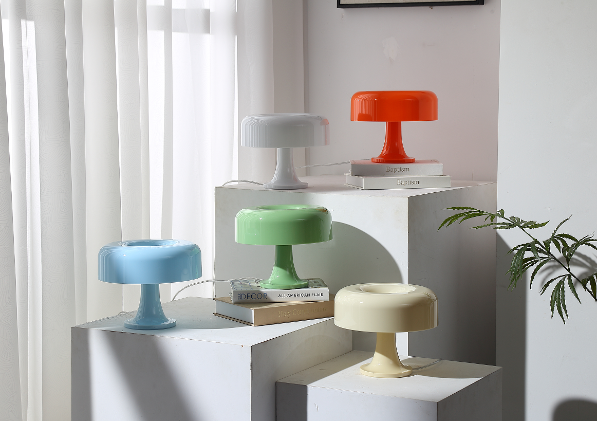 Orangefarbene Pilzlampe, dimmbar, 3 Modi 2