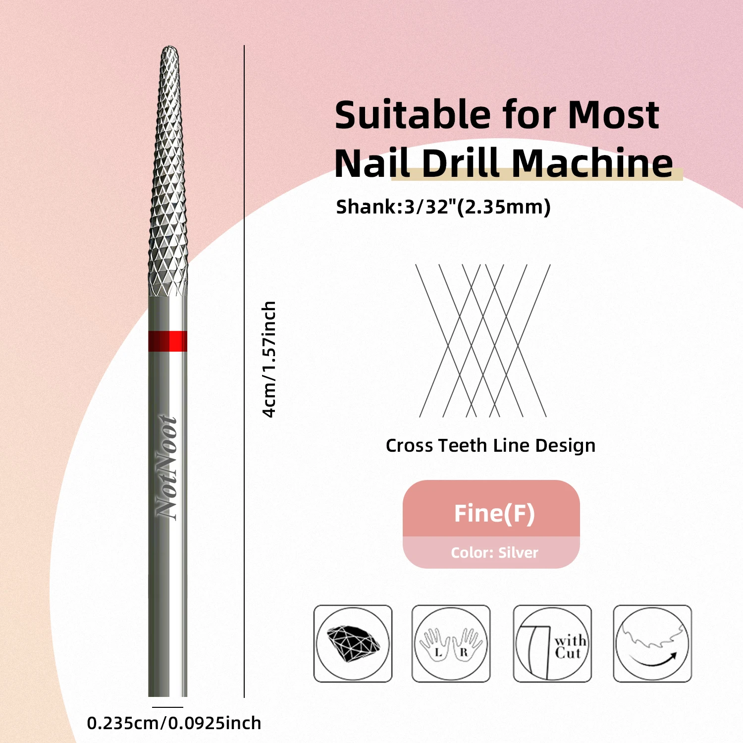 Sicherheits-Nagelhautbohrer aus Hartmetall 3