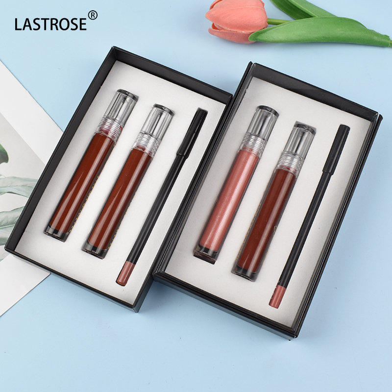 Schwarzes 3-in-1 Lipgloss Kit Langanhaltend 3