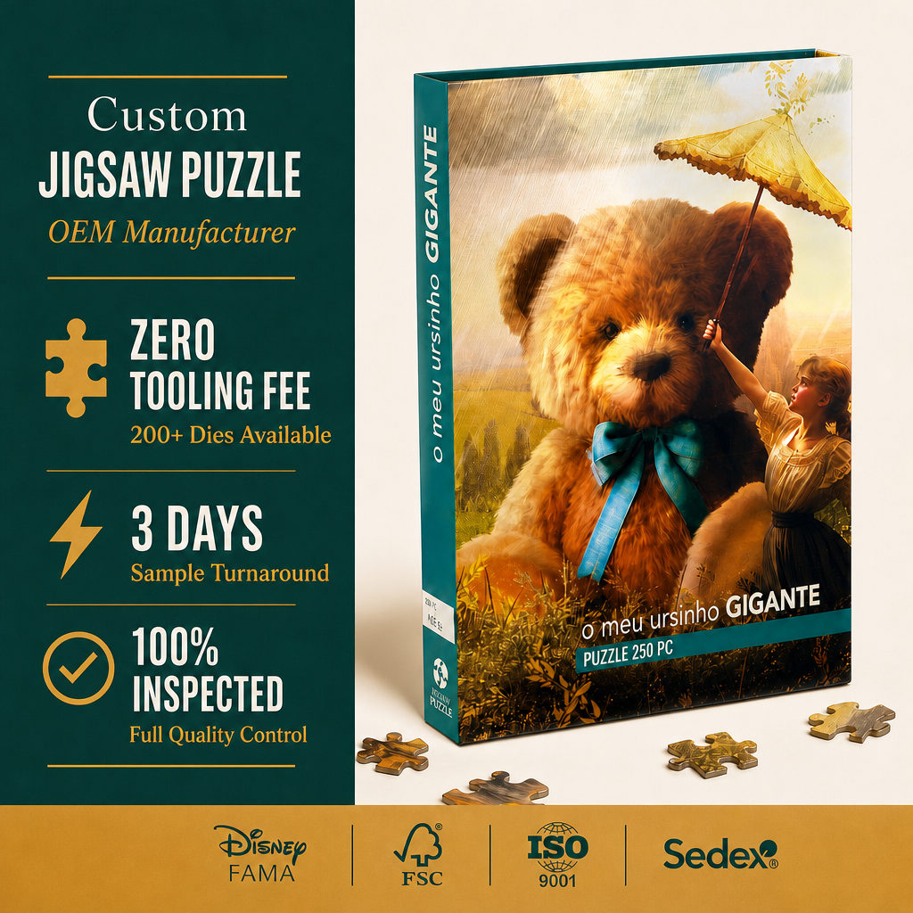 Goldfolien-Puzzle 1000 Teile in Buchbox