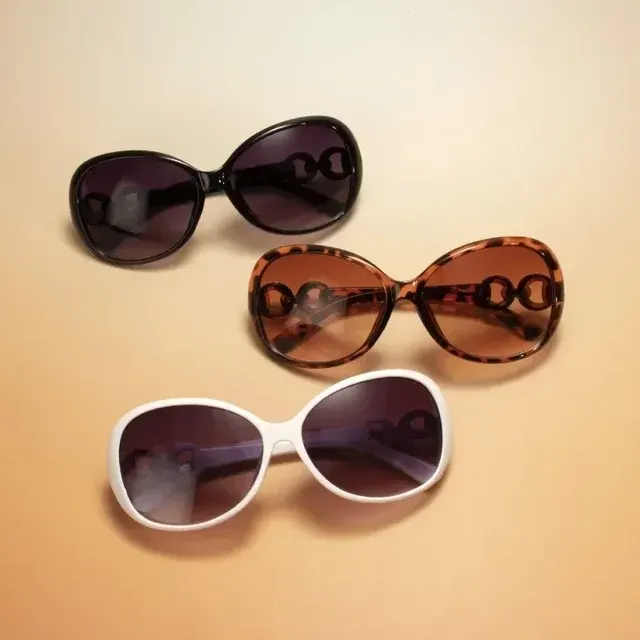 Große lila Spiegel-Sonnenbrille für Damen 4