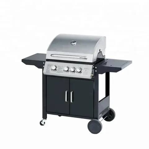 Gasgrill mit Seitenablagen