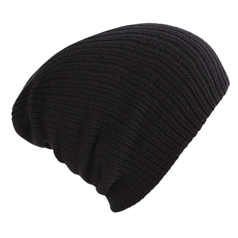 Gestreifte Strickmütze