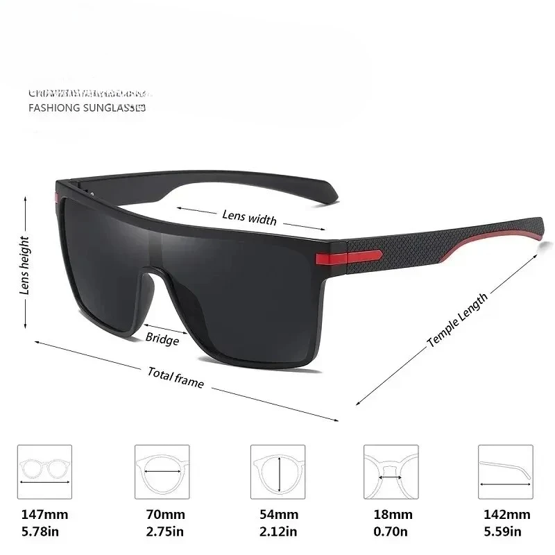 Polarisierte Übergrößen-Fahrerbrille für Herren 4
