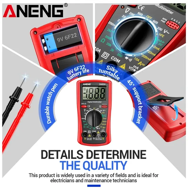 Tragbares Multimeter mit Durchgangsprüfer 4