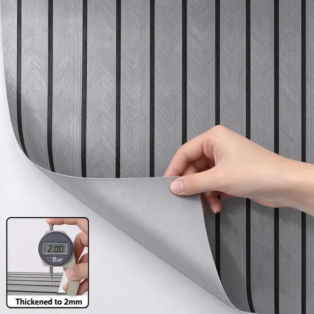 Selbstklebende Tapete braun mit Karomuster 2
