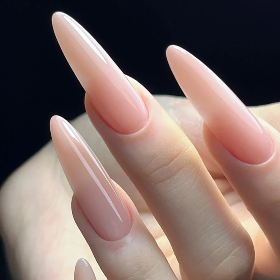Nude-Rosa Glitzer-Gel-Nagellack zum Einweichen 2