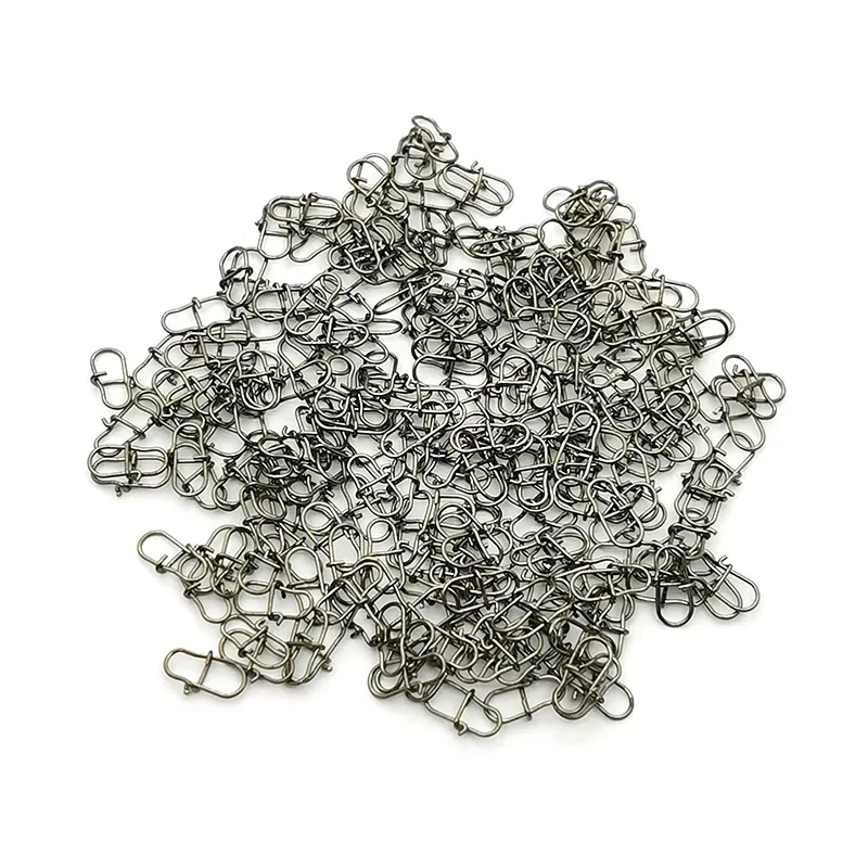 Edelstahl-Wirbel-Set mit Karabiner, 50 Stück 3
