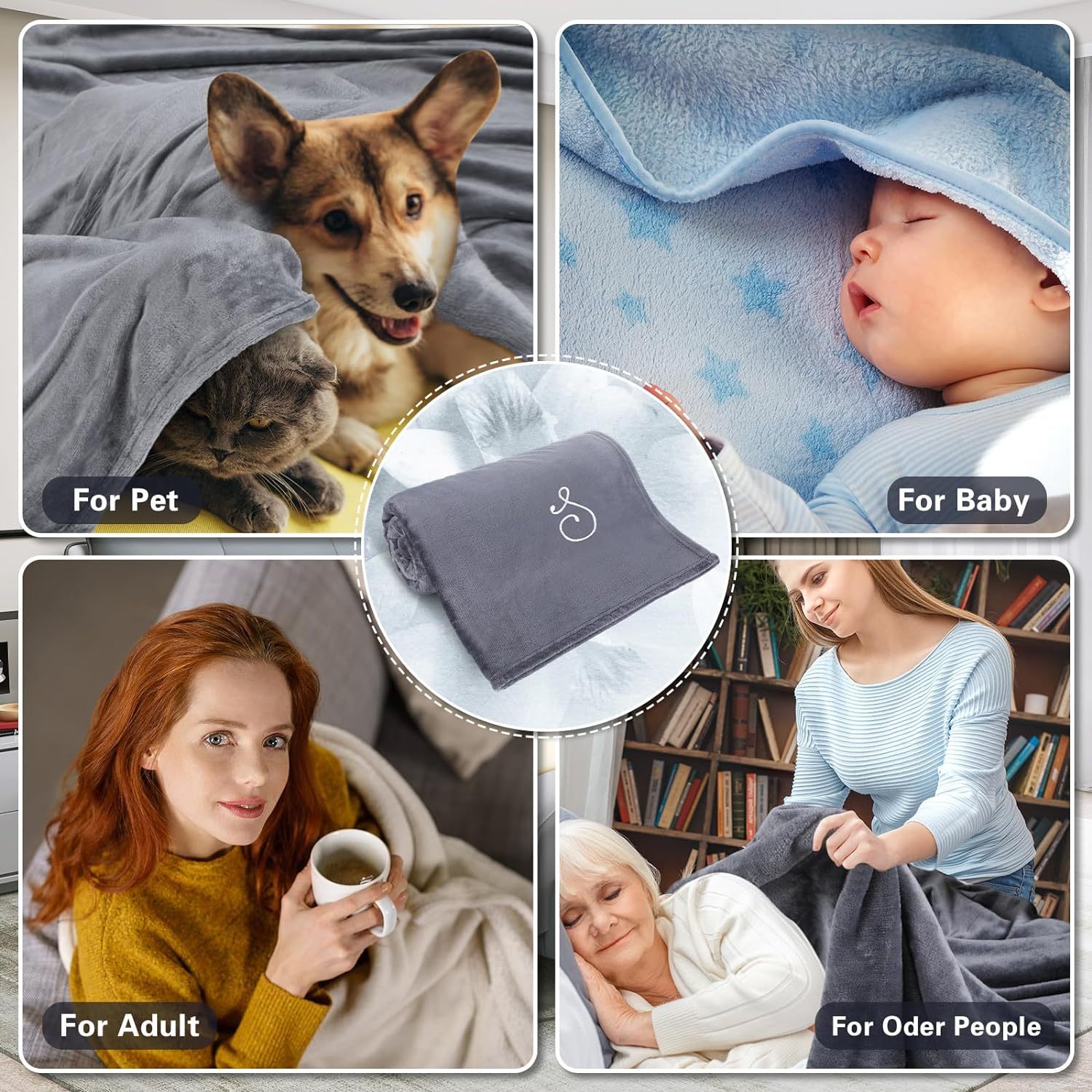 Personalisierte Fleece-Kuscheldecke mit Foto 4