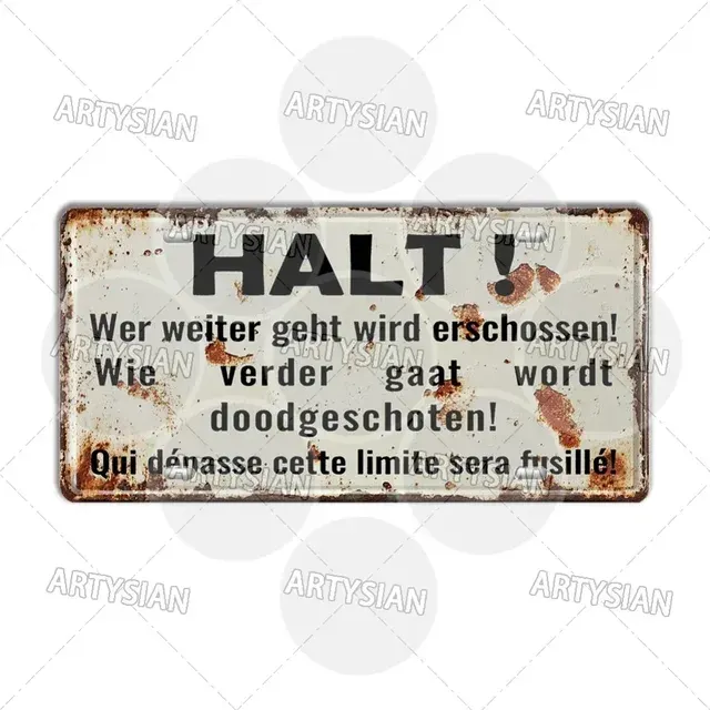 Metall-Wandschild 2