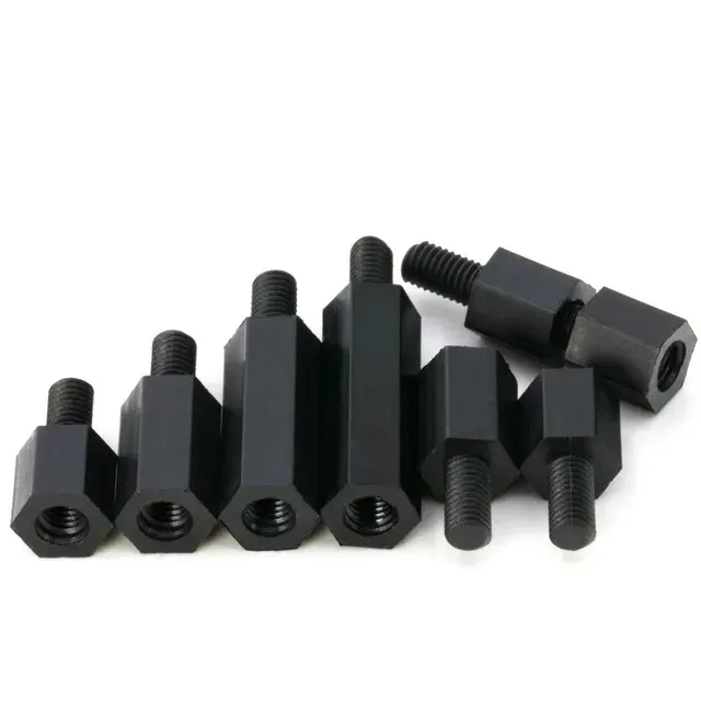 Nylon-Abstandshülsen-Set M2 bis M4 Schwarz Weiß 2