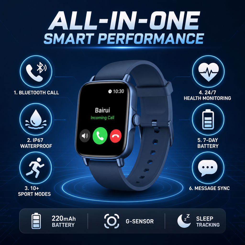 Smartwatch mit Anruffunktion und IP67 2