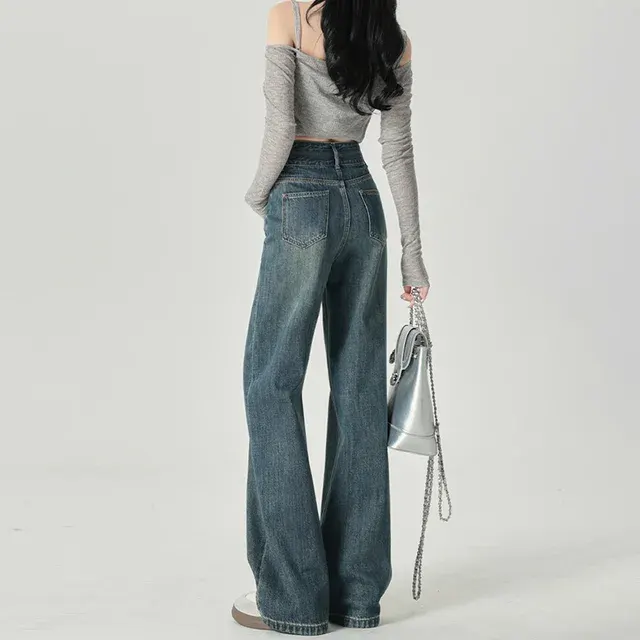 Damen-Jeans mit weitem Bein 3