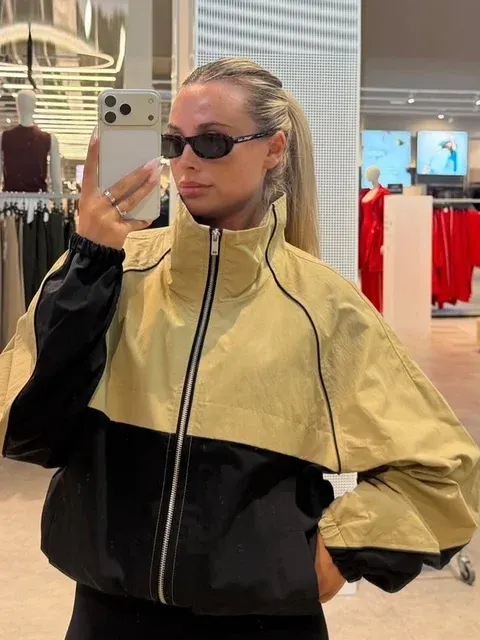 Damen-Windbreaker im Colorblock-Design 4