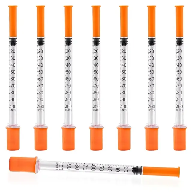 Orange Insulinspritzen 1 ml, 100 Stück 3