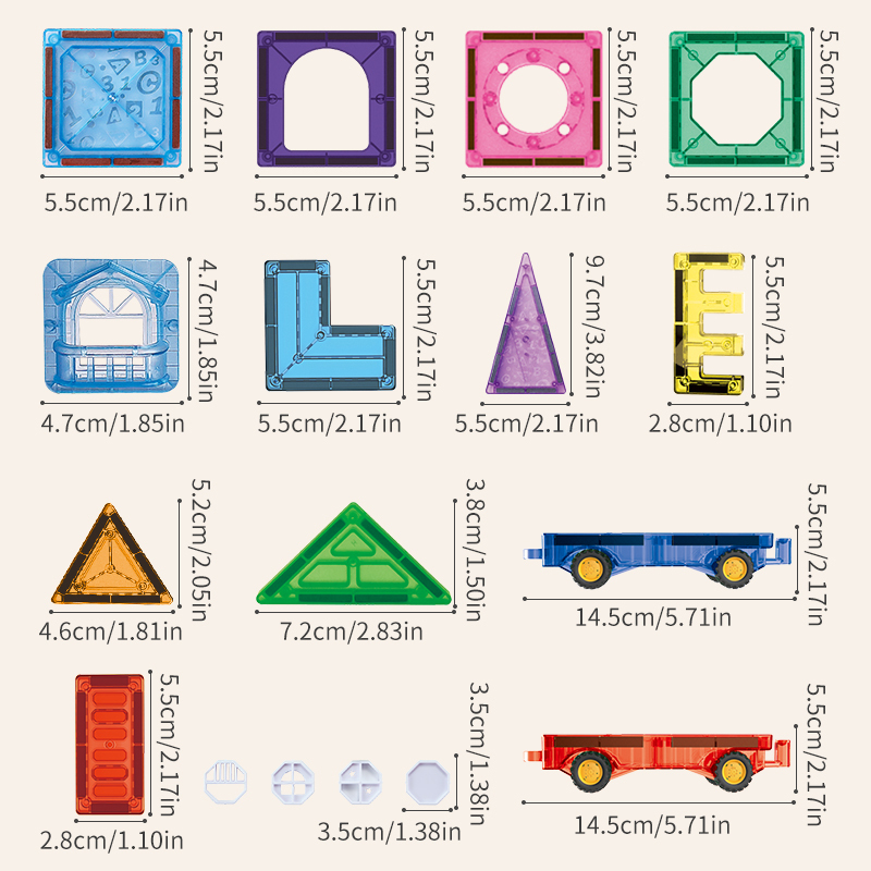 Magnetische 3D-Bausteine Set für Kinder 4