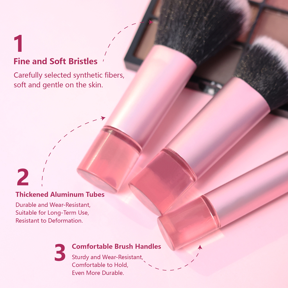10-teiliges Mini-Make-up-Pinsel-Set mit Etui 2