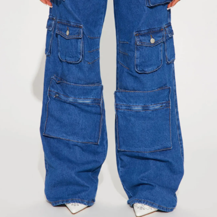 High-Waist Schlaghose Jeans 3