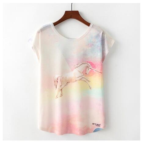 Damen-T-Shirt mit Katzenprint