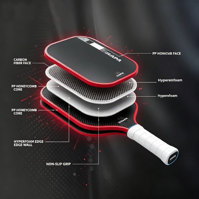 Pickleball Paddle mit Honeycomb-Kern 16mm 3