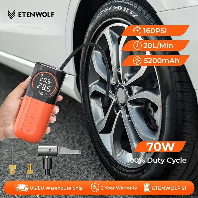 Tragbarer Reifenfüller mit 5200mAh-Akku 2