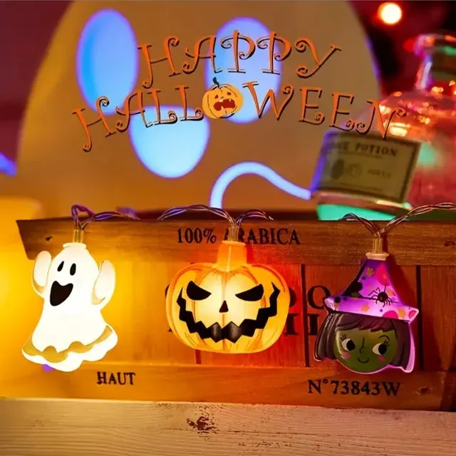 Batteriebetriebene LED-Halloween-Lichterkette für Innenräume 2
