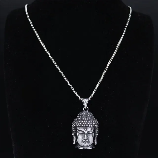 Buddha-Kopf Statement-Halskette 2