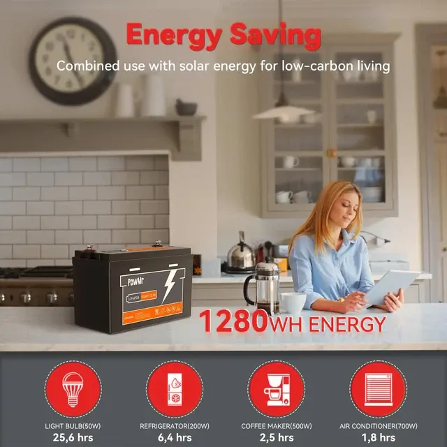 LiFePO4-Solarbatterie 12V/24V, wiederaufladbar 4