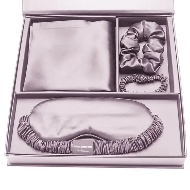 Maulbeerseide Kissenbezug Geschenkset mit Augenmaske 2