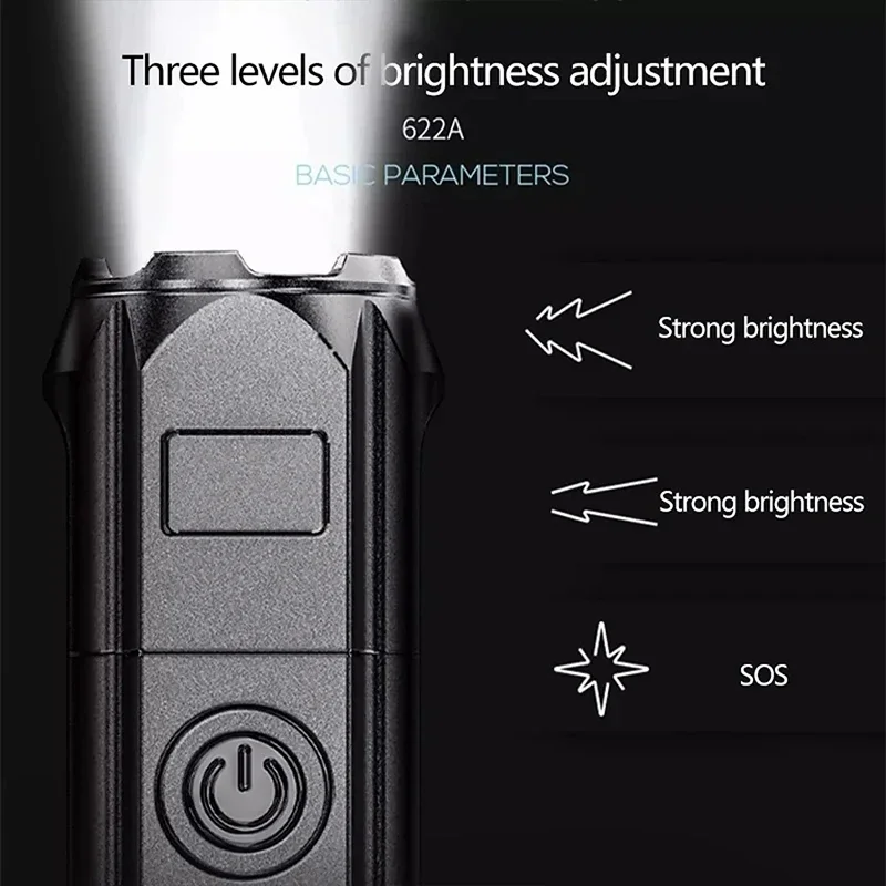 USB-Taschenlampe 10.000 Lumen wasserdicht Zoom 4