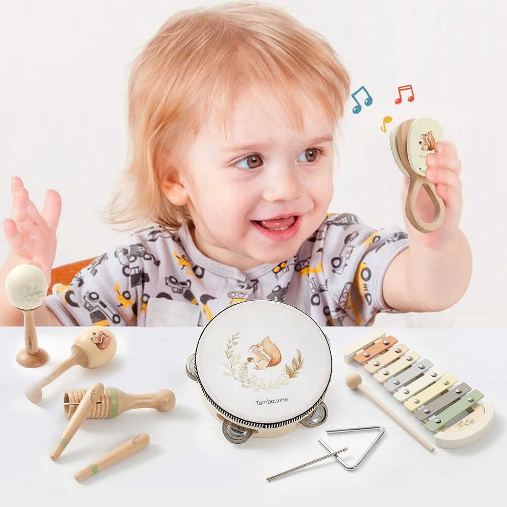 Montessori Holz-Musikinstrumente für Babys 4