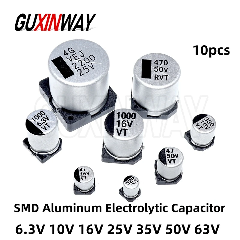 Aluminium-Elektrolytkondensator-Sortiment 10V–100V, DIP 2