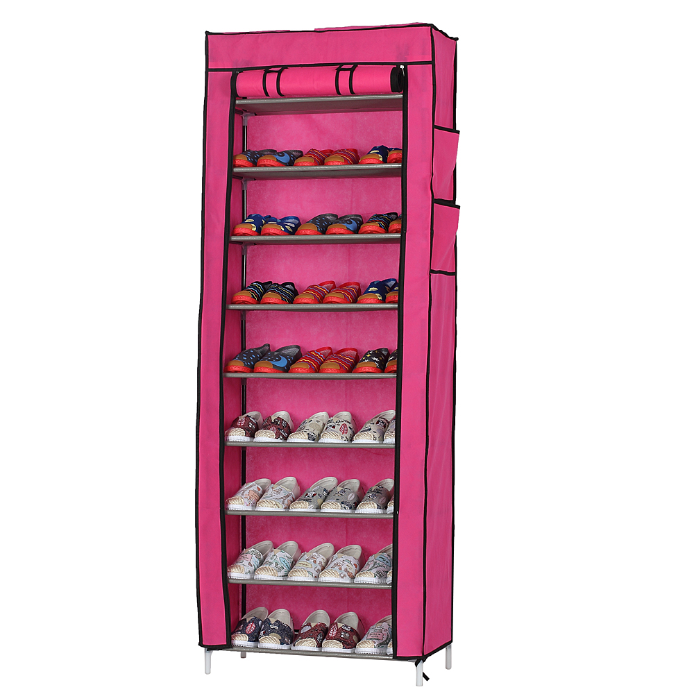 Schuhschrank aus Vlies mit 10 Ebenen, Kaffeebraun 3