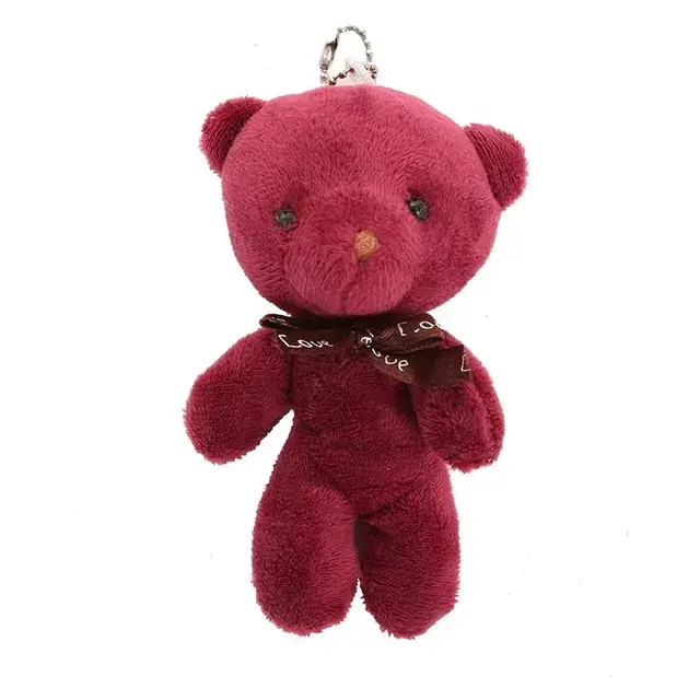 Mini-Teddybär Schlüsselanhänger Plüsch Set 4