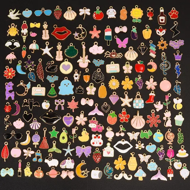 Emaille-Charms-Mix, 30 bis 100 Stück 3