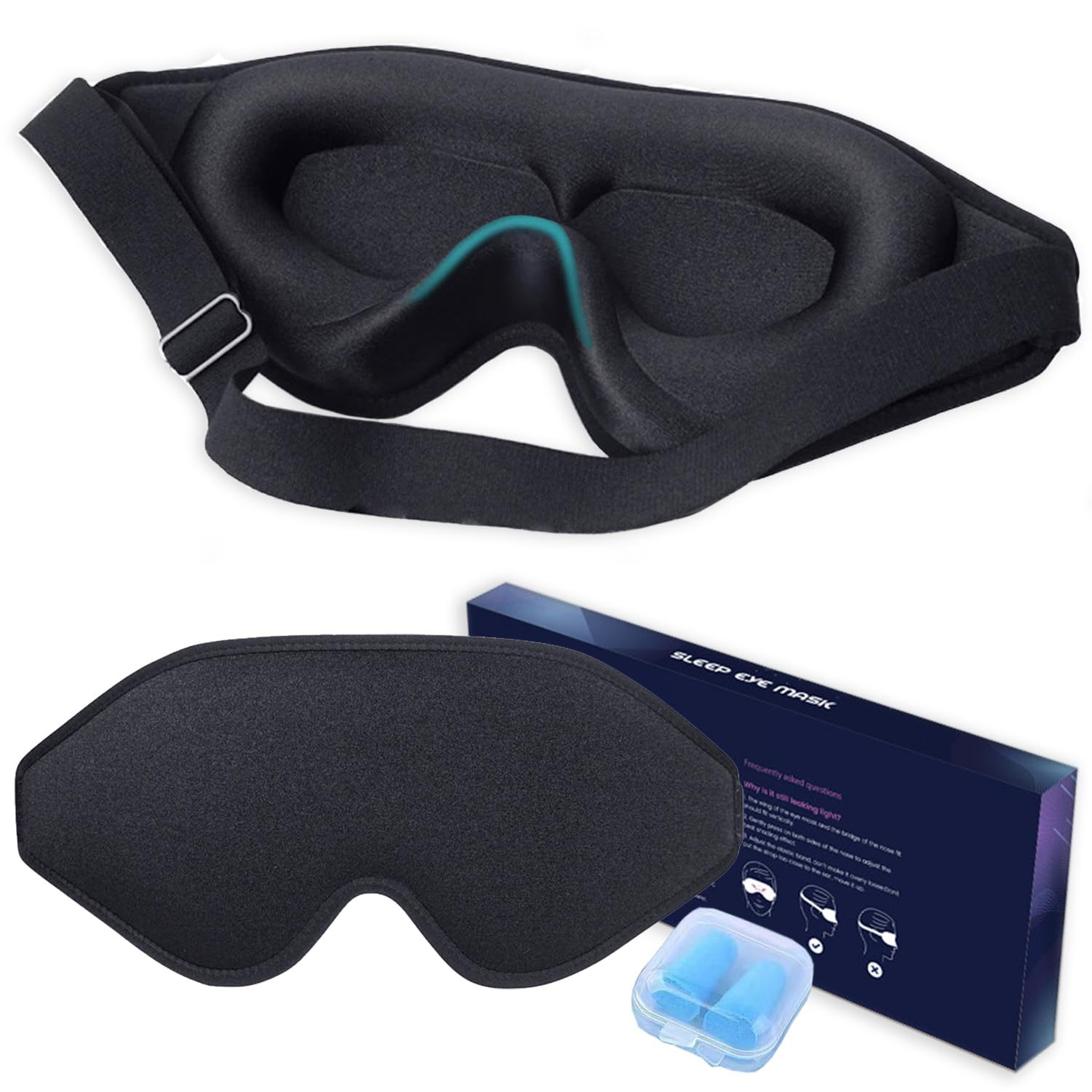 Druckfreie 3D-Schlafmaske mit Nachtblindfold