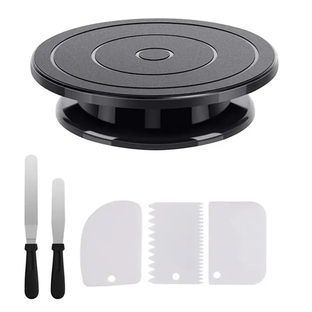 6-teiliges Tortendreh-Set mit Glättern 1