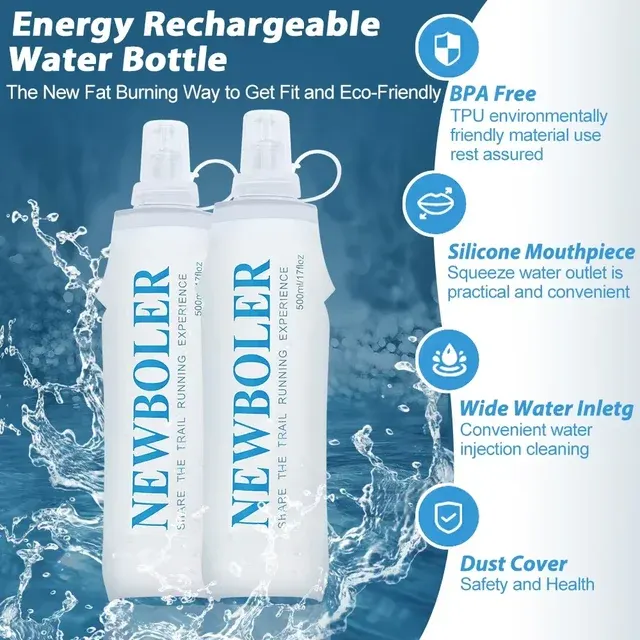 Faltbare TPU-Sportwasserflasche 250 ml 500 ml 3