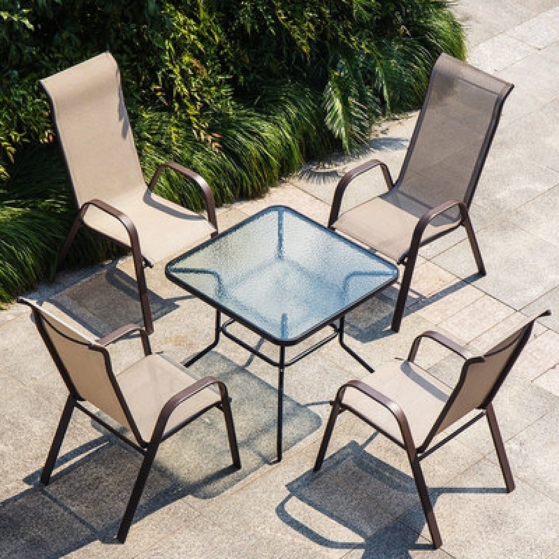 5-teiliges Bistro-Set für Garten, wetterfest 3
