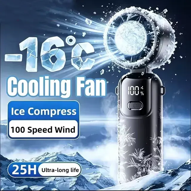 Faltbarer Eiskühl-Tischventilator mit Turbo 1