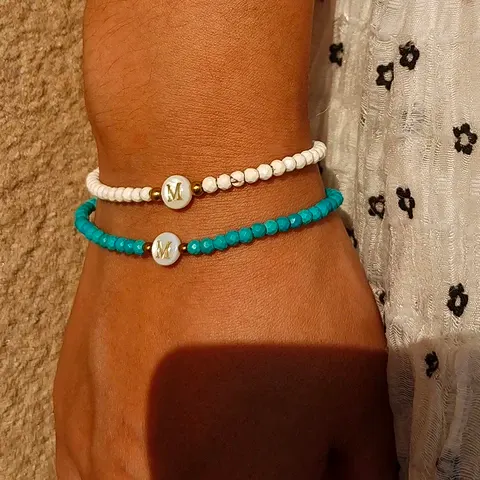 Muschel-Initialen-Armband