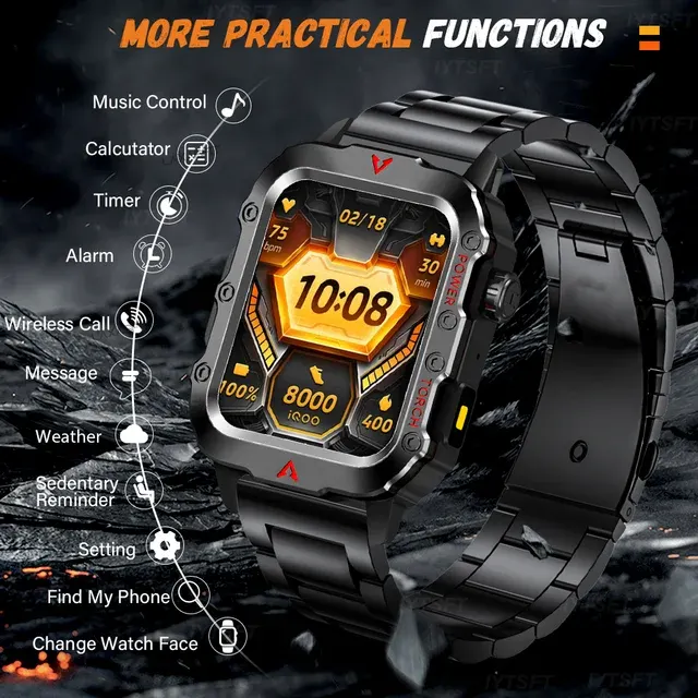 Outdoor Sport-Smartwatch mit LED-Taschenlampe 2