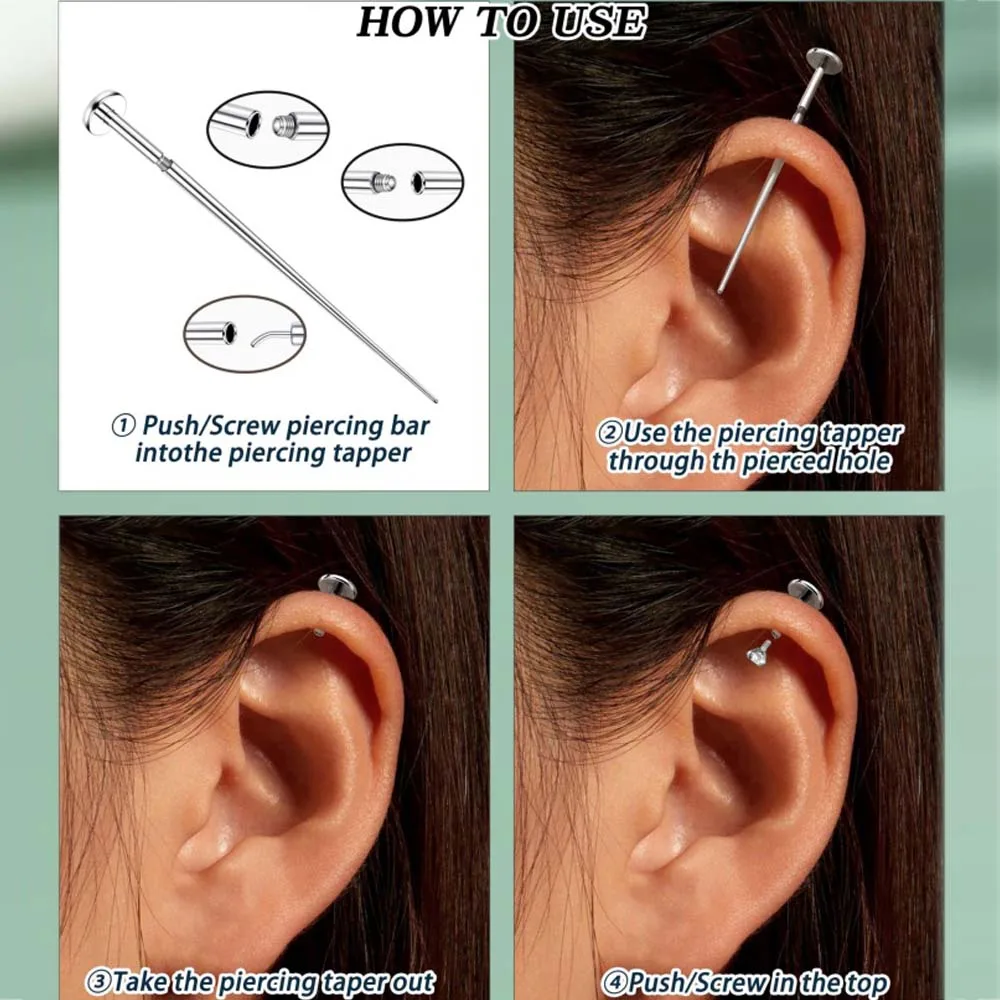 Piercing-Kugelfänger aus Edelstahl, 16G 18G 4