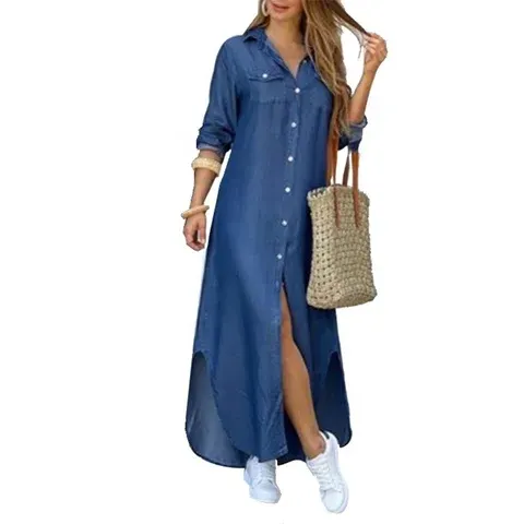 Elegantes Damen-Sommerkleid mit Schlitz
