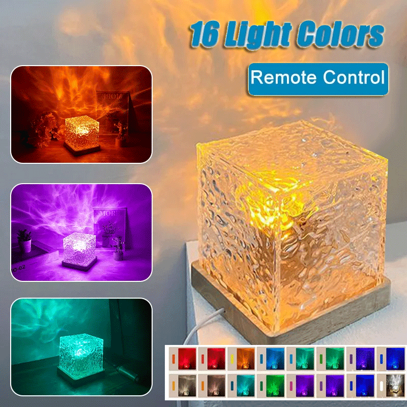 RGB LED Wasserwellen Nachtlicht Kristalllampe 3