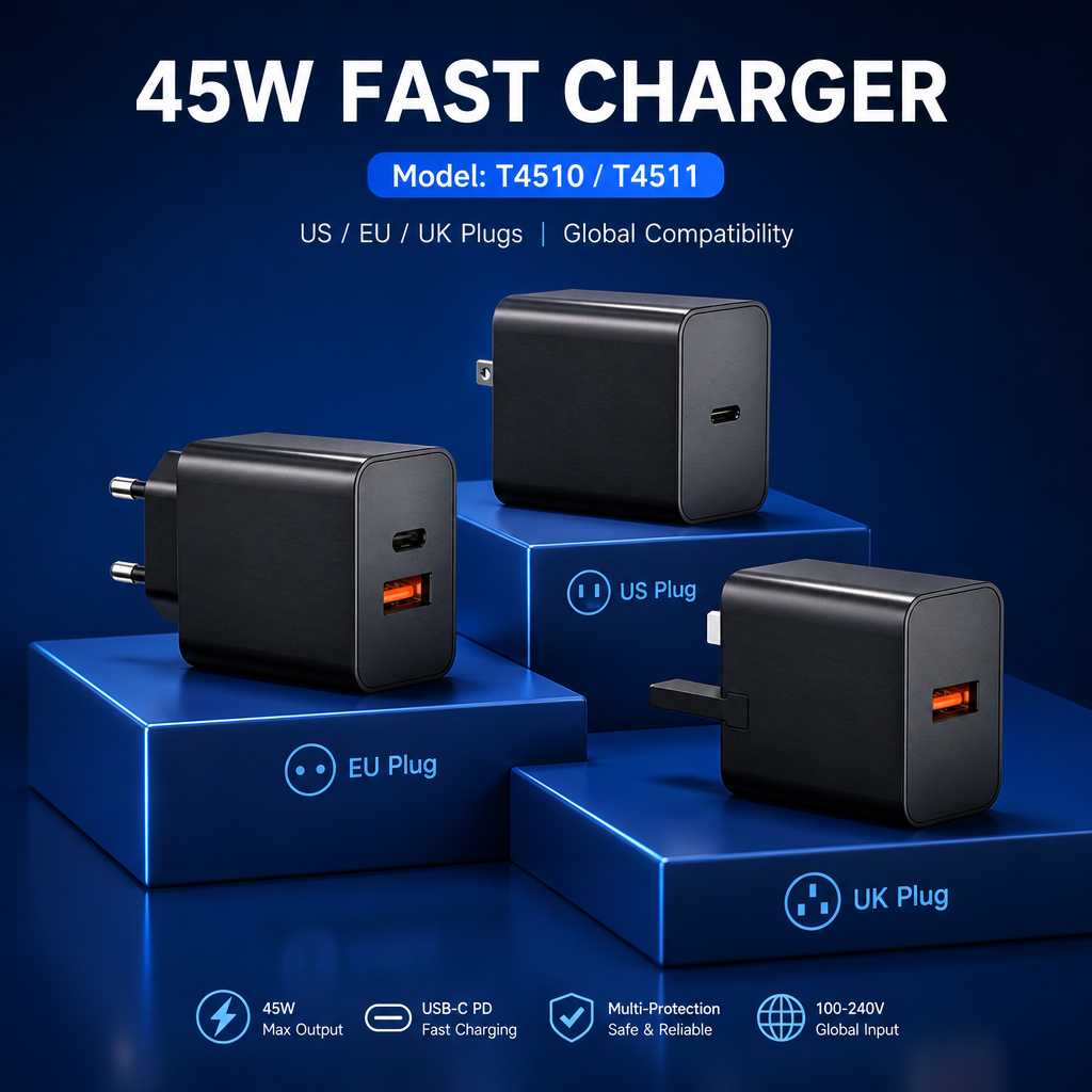 65W GaN USB-C Schnellladegerät Reise 3