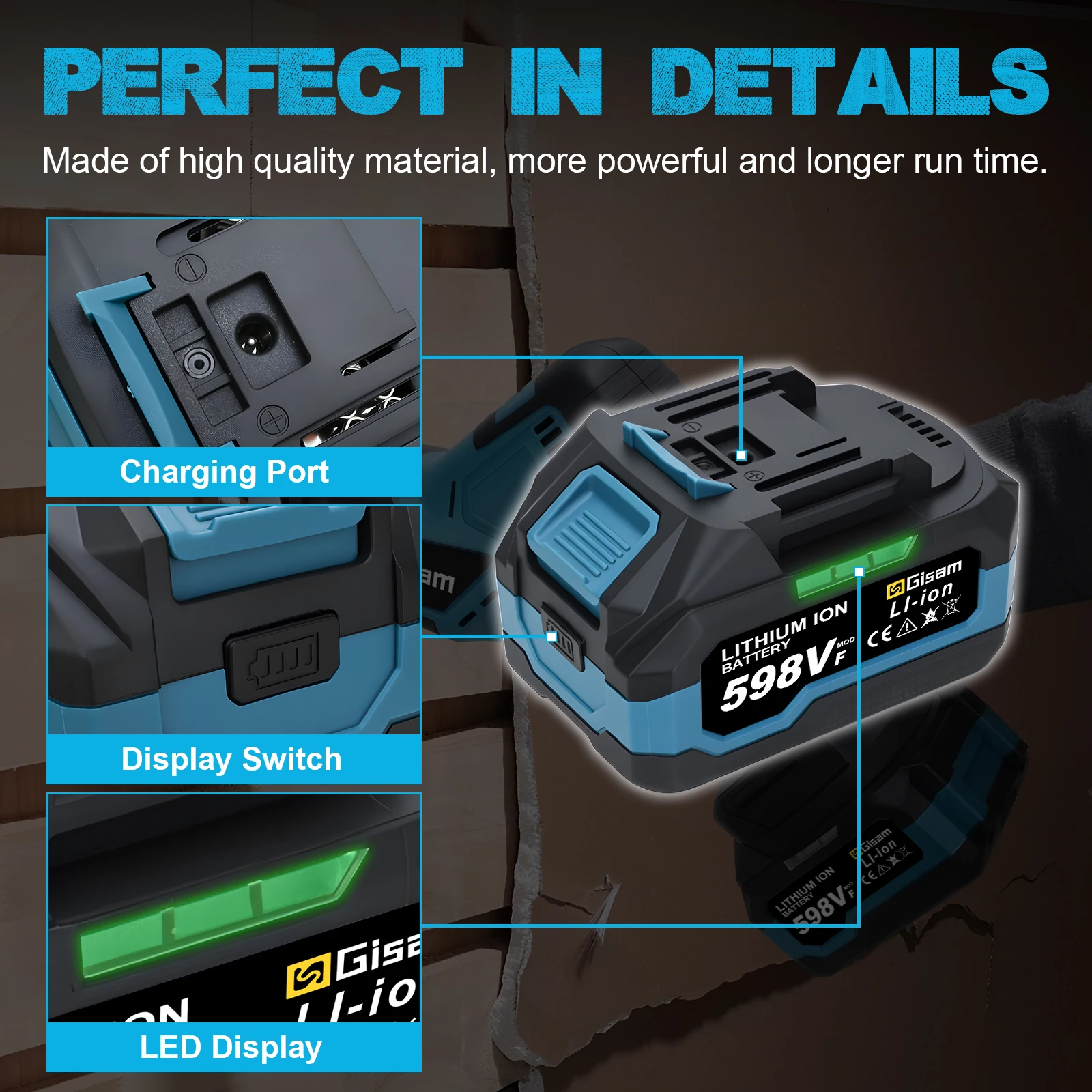 Lithium-Ionen-Akku 4,5Ah für Makita 18V 4