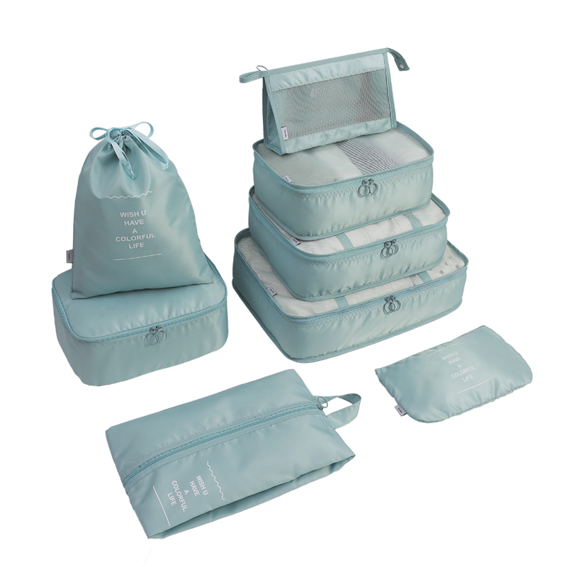 8-teiliges Reise-Organizer Set mit Packwürfeln