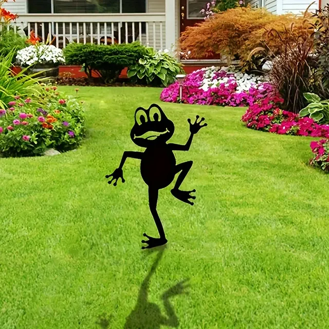 Metall-Gartenstecker Frosch 3